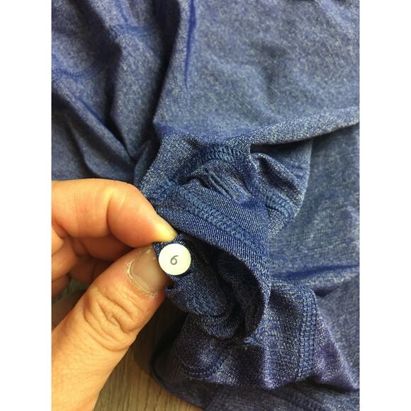 Lululemon Blue Purple Long Sleeve Thumbhole Reflection Womens Size 6 - Picture 9 of 11